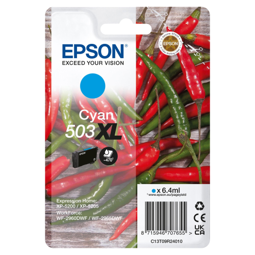 Epson - Cartuccia - Ciano - 503XL - C13T09R24010 - 6,4 ml
